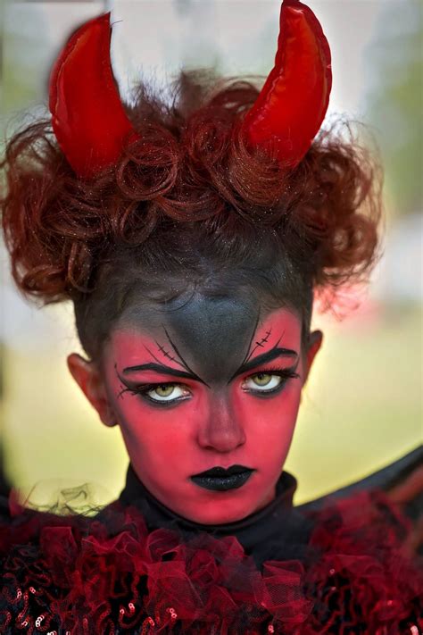 halloween makeup for devil|little girl devil halloween makeup.